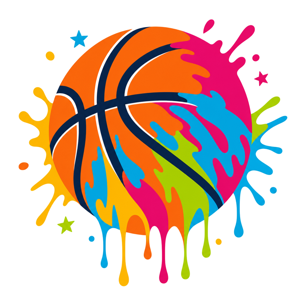 [Digital Download] Color Pop Basketball Tee SVG PNG EPS Cricut Silhouette Sublimation Design
