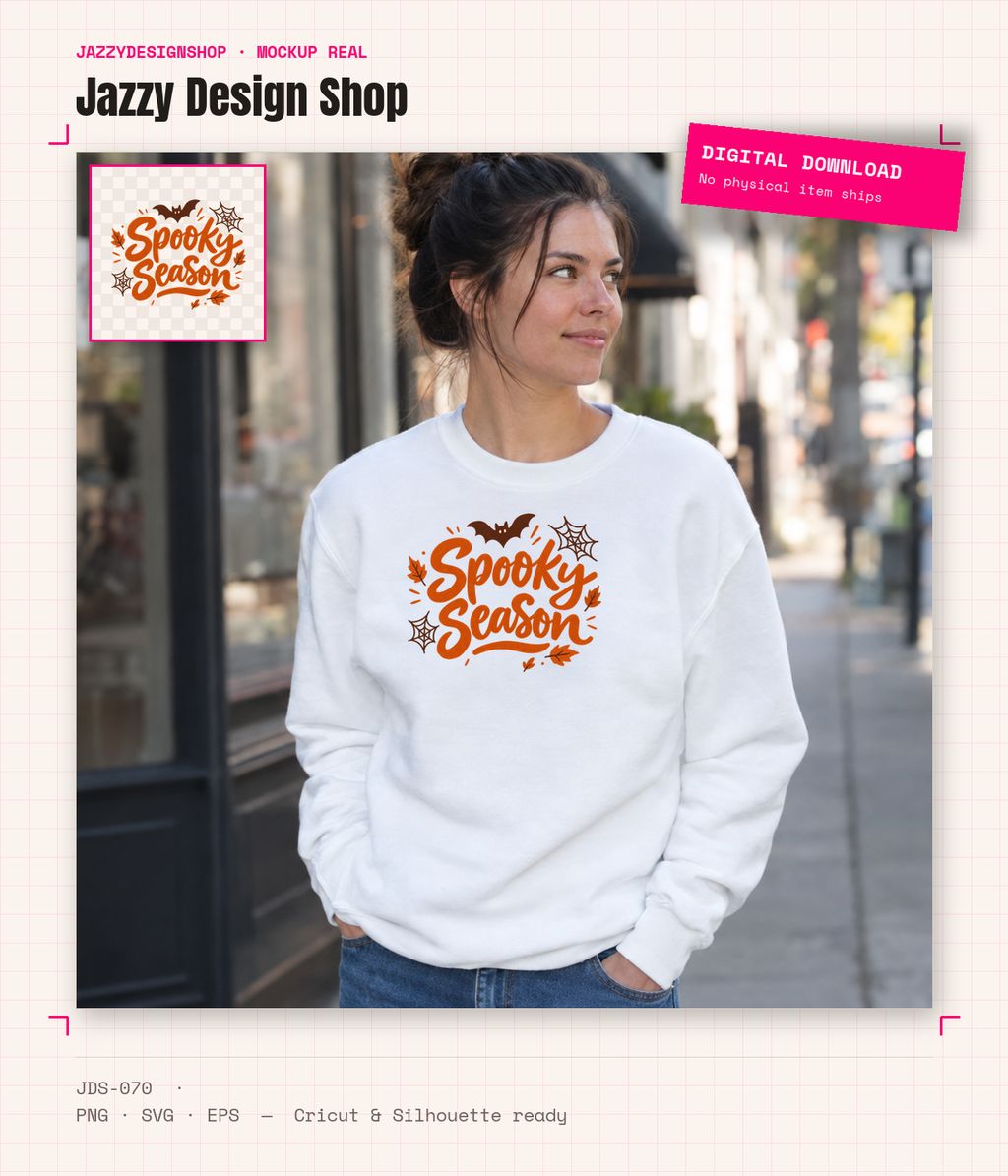 [Digital Download] Spooky Season T-Shirt SVG PNG EPS Cricut Silhouette Sublimation Design