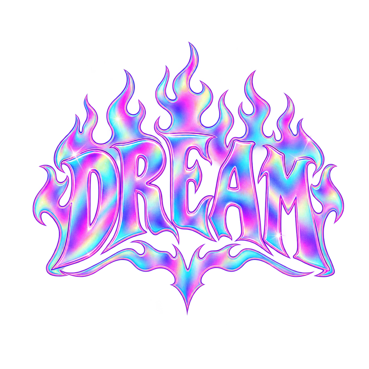 [Digital Download] Y2K Flame Gradient Tee SVG PNG EPS Cricut Silhouette Sublimation Design