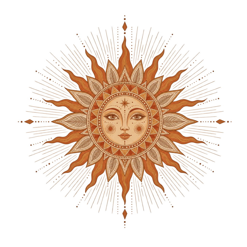 [Digital Download] Boho Sun Mandala T-Shirt SVG PNG EPS Cricut Silhouette Sublimation Design