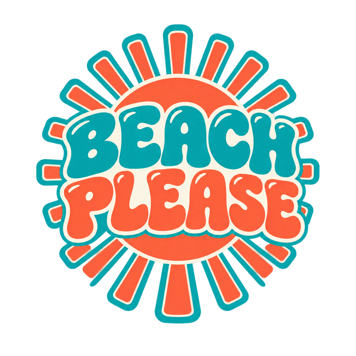 [Digital Download] Beach Please T-Shirt SVG PNG EPS Cricut Silhouette Sublimation Design