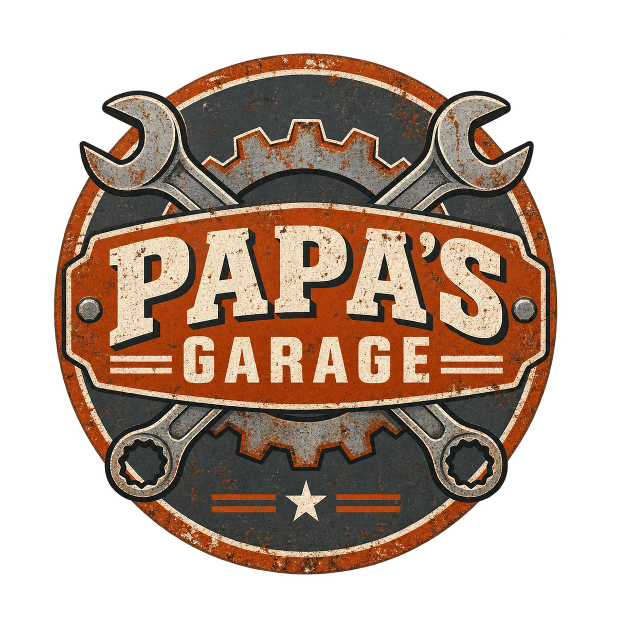 [Digital Download] Papa's Garage Vintage Automotive T-Shirt SVG PNG EPS Cricut Silhouette Sublimation Design