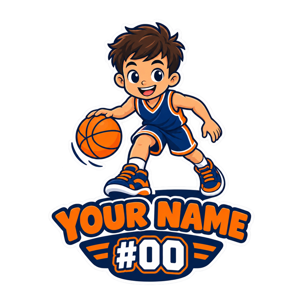 [Digital Download] Personalized Basketball Kid T-Shirt SVG PNG EPS Cricut Silhouette Sublimation Design