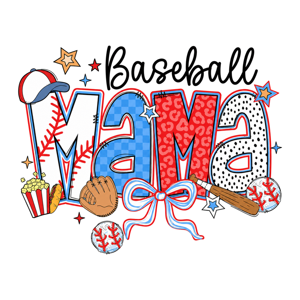 [Digital Download] Baseball Mama Tee SVG PNG EPS Cricut Silhouette Sublimation Design