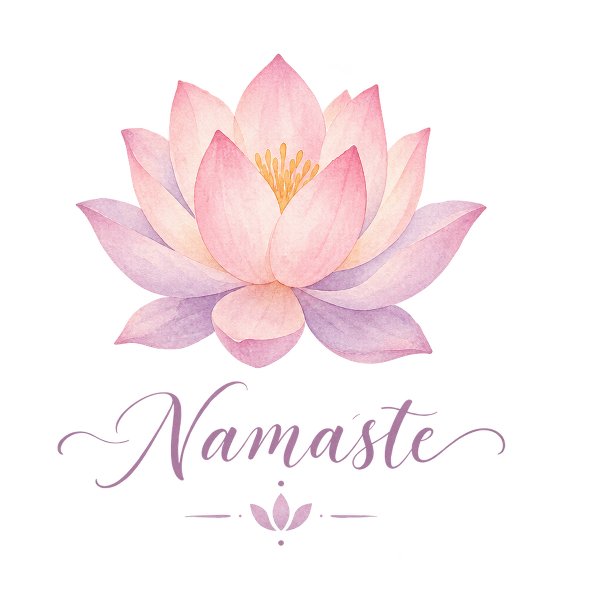 [Digital Download] Namaste Watercolor Lotus T-Shirt SVG PNG EPS Cricut Silhouette Sublimation Design