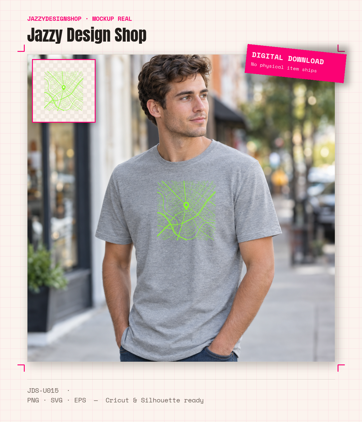 [Digital Download] Urban City Map Tee SVG PNG EPS Cricut Silhouette Sublimation Design