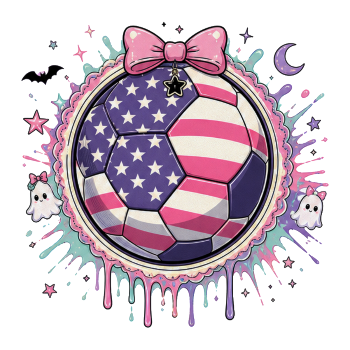 [Digital Download] USA Soccer Ball Tee SVG PNG EPS Cricut Silhouette Sublimation Design