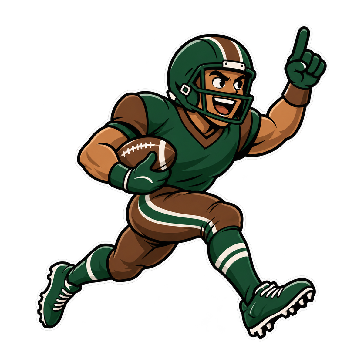 [Digital Download] Football Cartoon Mascot T-Shirt SVG PNG EPS Cricut Silhouette Sublimation Design