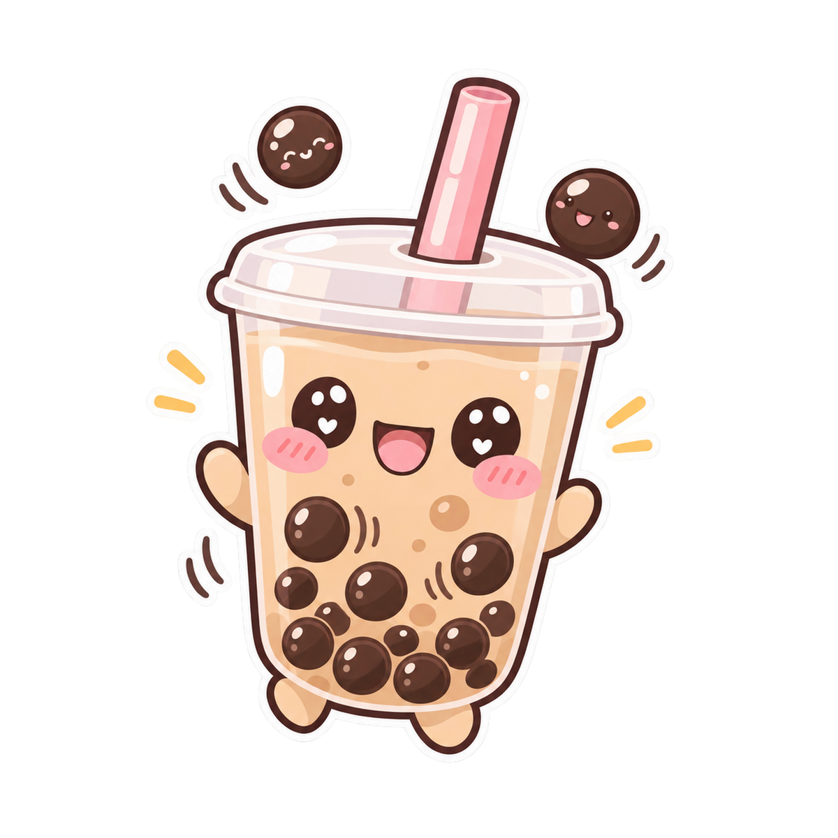 [Digital Download] Kawaii Boba Tea T-Shirt SVG PNG EPS Cricut Silhouette Sublimation Design