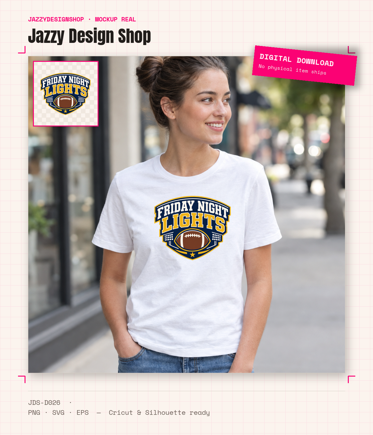 [Digital Download] Friday Night Lights SVG PNG EPS Cricut Silhouette Sublimation Design